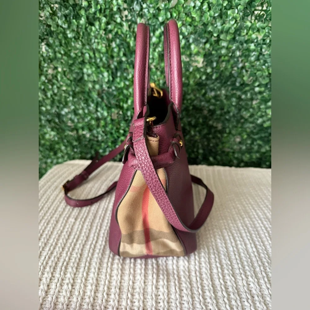 Burberry Crossbody Satchel Leather Bag and Long Zippy Wallet Bundle Authentic - Picture 5 of 16